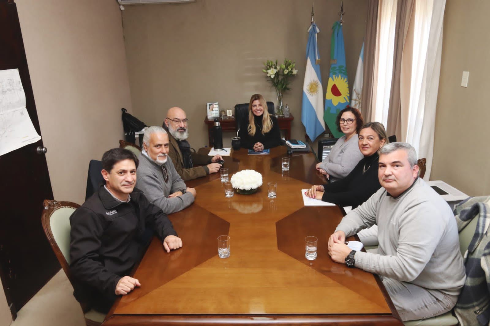 Se reunieron en el despacho de la intendenta Fassi. 