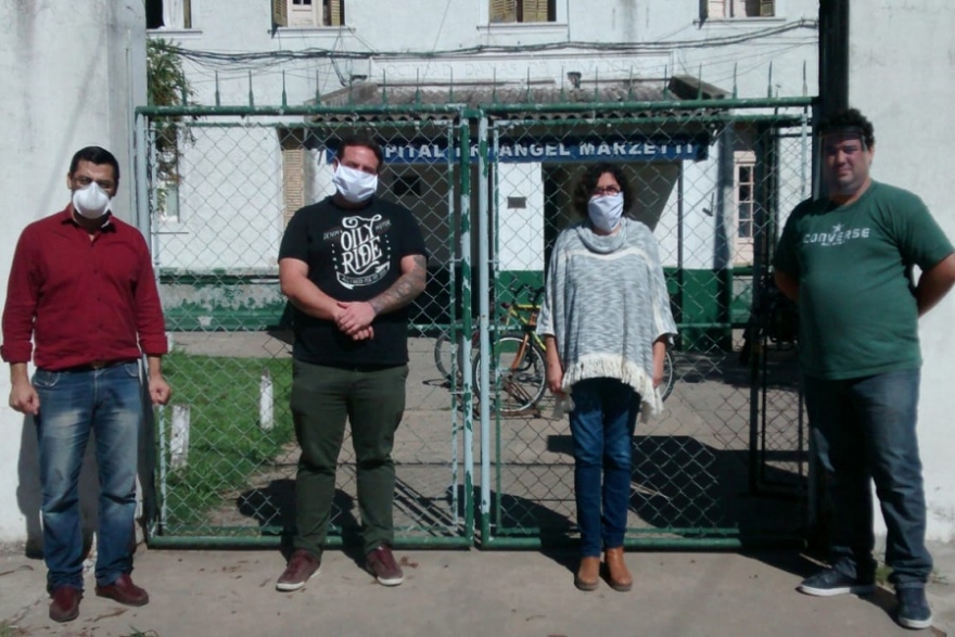Dirigentes de la CTEP realizaron una donación al Hospital Marzetti