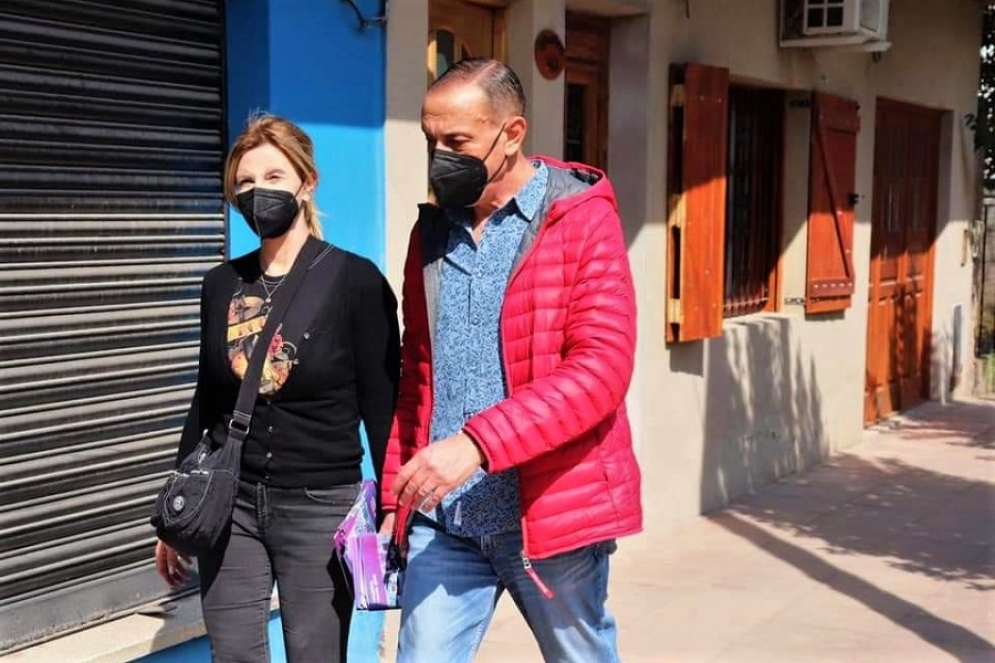 Fassi y Arrieta, el pasado sábado, recorriendo las calles.