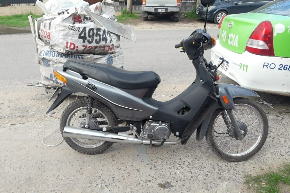 La moto hurtada por los &quot;chicos&quot;.