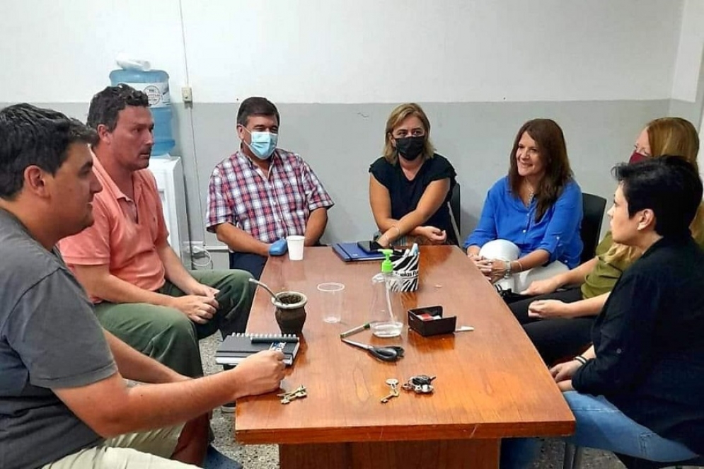 Otros tiempos: Pelereteguy y Corbalán codo a codo en una reunión de bloque.