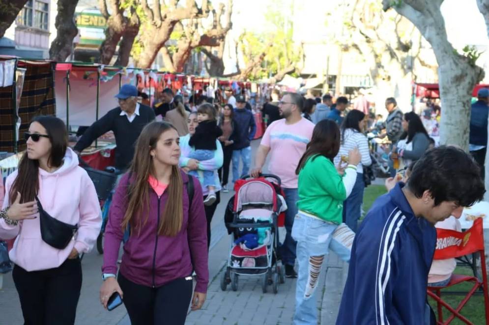 La feria de artesanos &quot;Mercedes Sosa&quot;, en la Plaza San Martín.