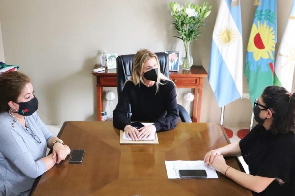 Cardozo, Fassi y Ferraro en la reunión.