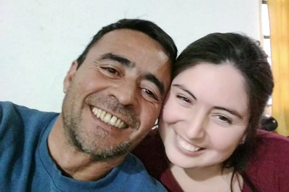 Romina con &quot;Tucu&quot;.