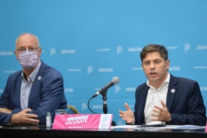 El gobernador Axel Kicillof y el Ministro de Salud, Daniel Gollan.