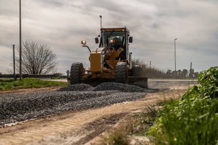 Marisa Fassi recorrió la obra de mejoramiento del acceso al CEPT N° 33