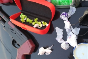Los envoltorios con cocaína incautados en el auto de Capponi.