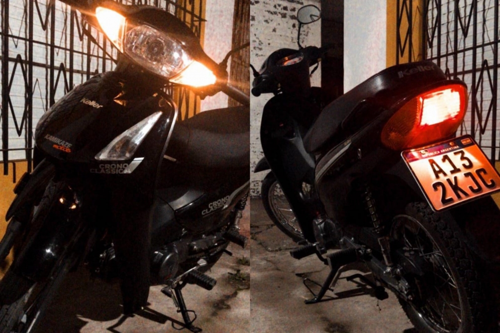 La moto Keller sustraída.