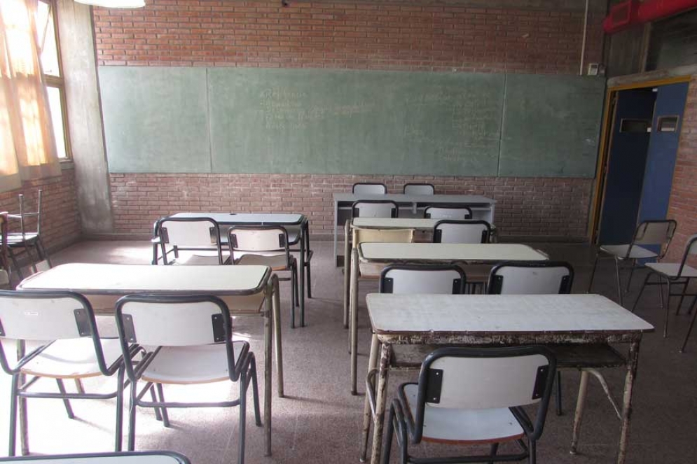 Las aulas de la Escuela Estrada volverán a estar vacías el próximo miércoles. 