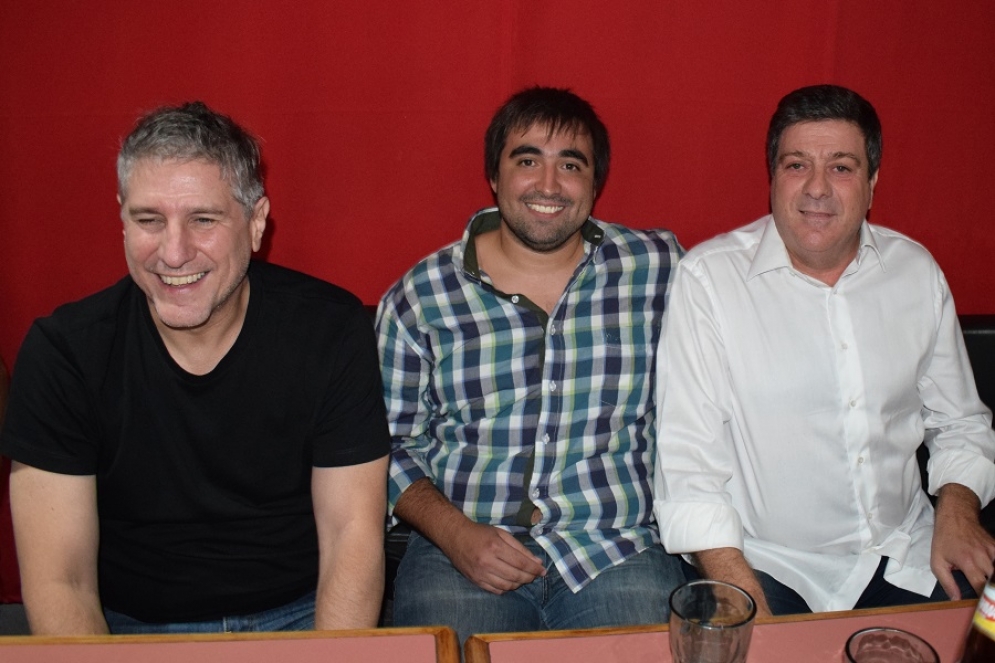 Amado Boudou, Guido Peralta y Gabriel Mariotto. 