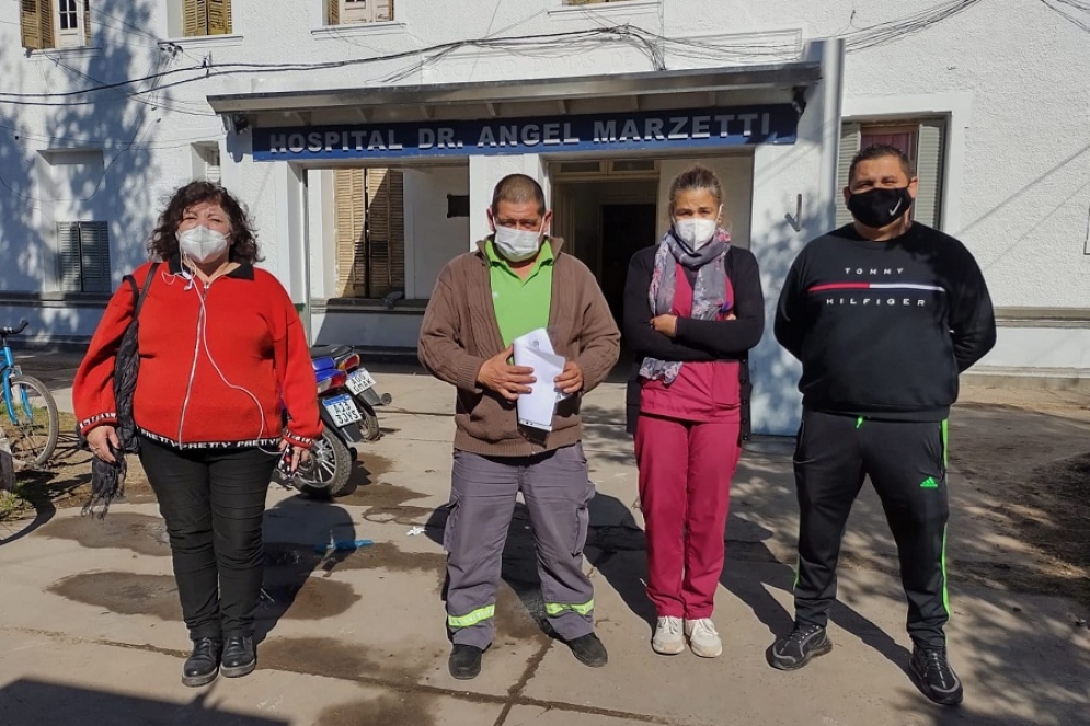 El reclamo de los trabajadores del hospital Marzetti continúa. 