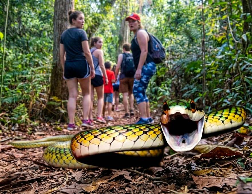 ¡Susto en las Cataratas! Una cañuelense fue mordida por una serpiente