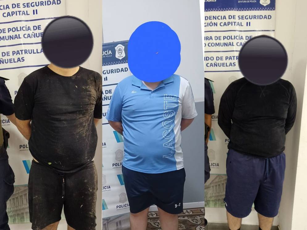 Los tres detenidos.