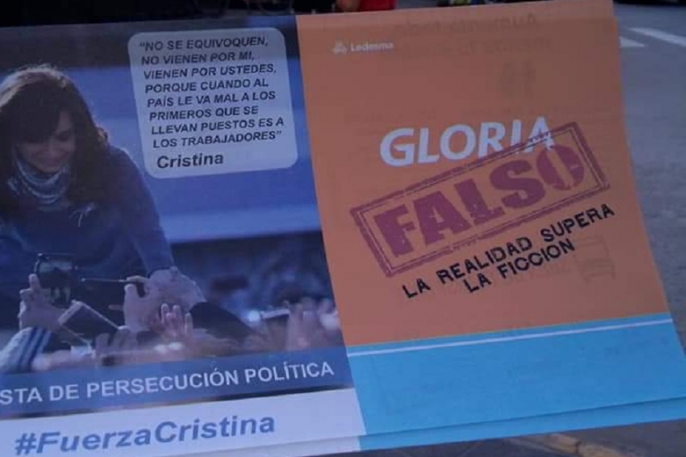 Los volantes que distribuyeron en Cañuelas.