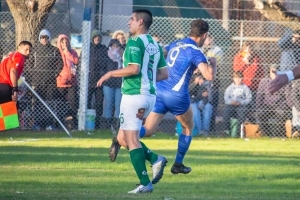 Lazzaro, desaforado gritando el gol que forz&oacute; la definici&oacute;n por penales. (FOTO: "La Huella Deportes").