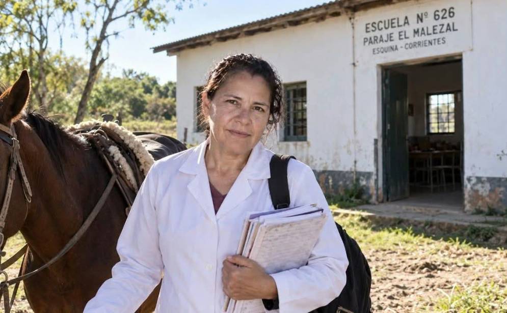 Transitaba dos horas a caballo para llegar al colegio.