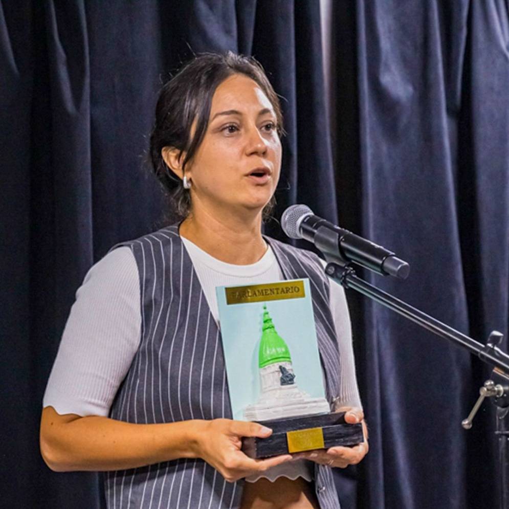 Ayel&eacute;n Rasquetti, en el escenario. 