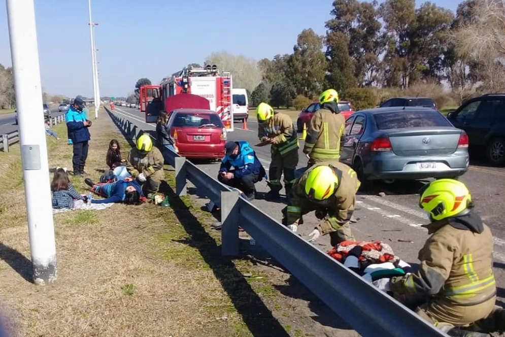 Los heridos fueron trasladados al Hospital Marzetti.