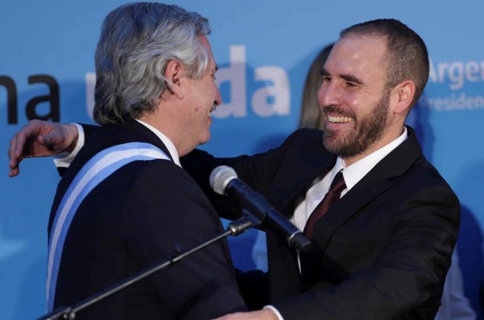 El presidente Alberto Fernández y el ministro de Economía, Martín Guzmán. 