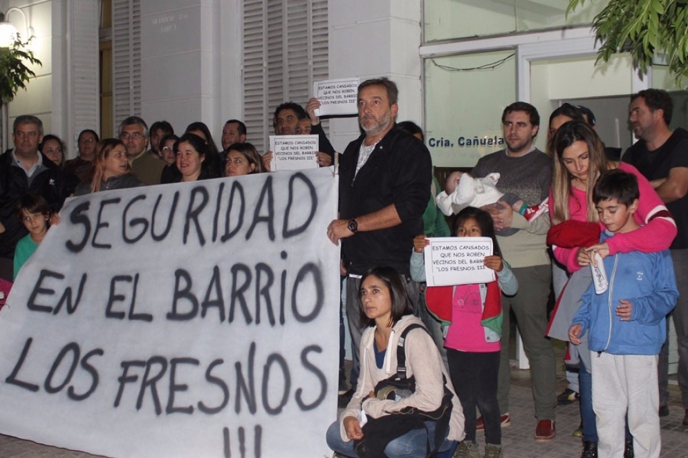 Protesta en la Comisaría por más seguridad