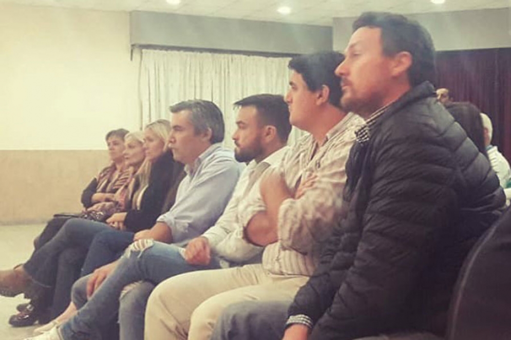 Los representantes de Cambiemos, en primera fila.