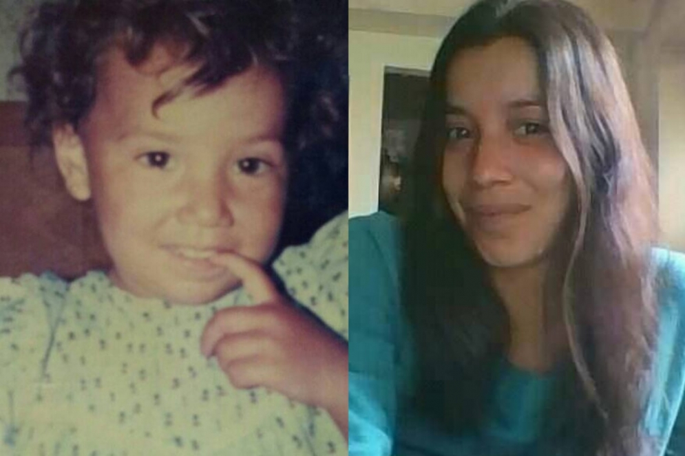 Agustina. Postales de bebé y actualmente.