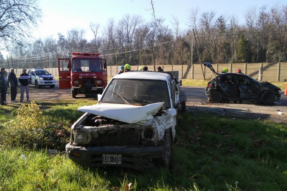 Así quedaron los vehiculos tras el impacto.