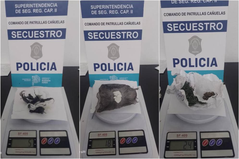 La droga incautada por la policía. 