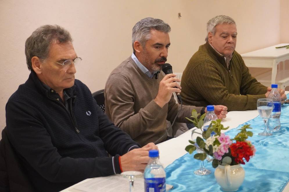 Álvarez en su exposición.