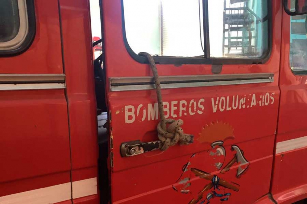 La imagen de unos de los móviles de los Bomberos. 