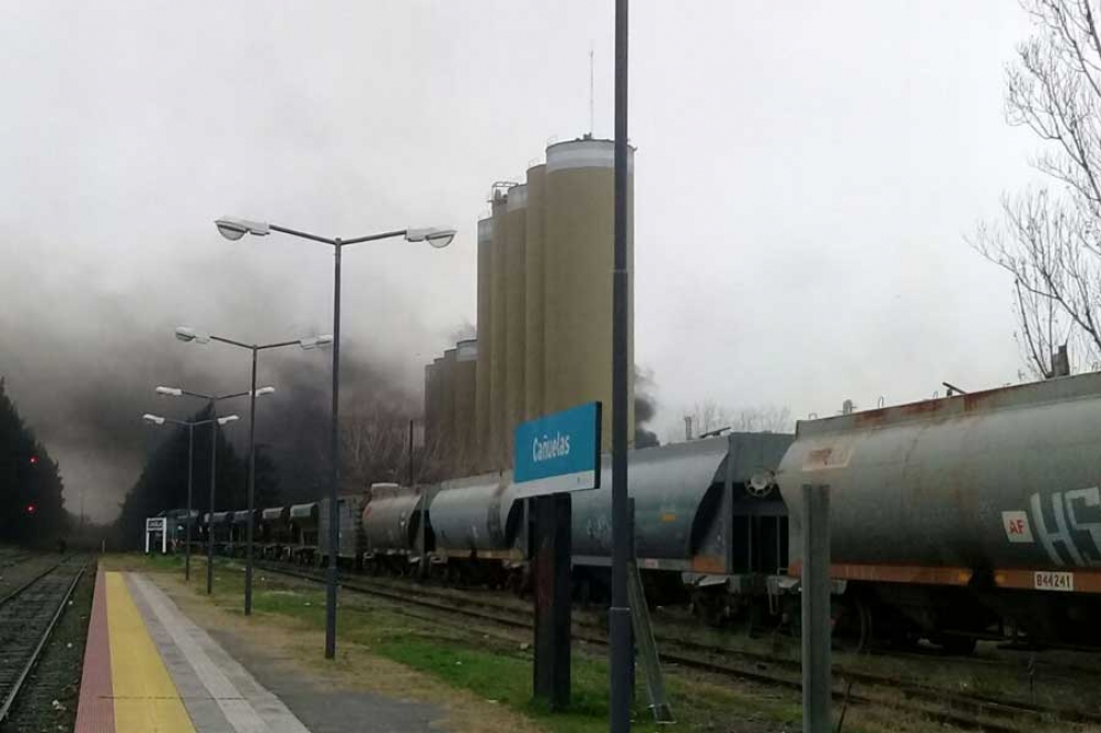 La imagen tomada desde la estación de trenes.