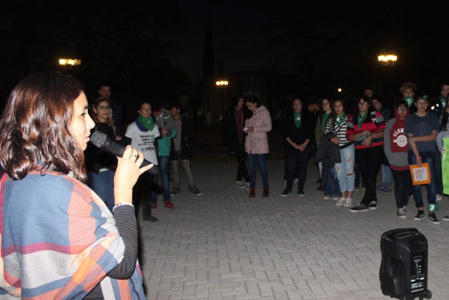 La manifestación tuvo lugar en la plaza San Martín.
